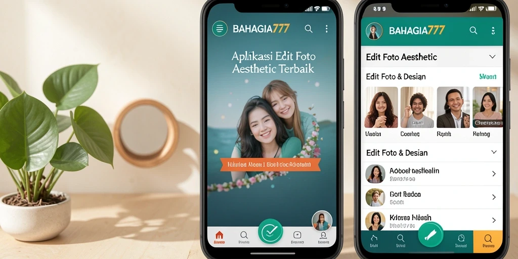 Antarmuka BAHAGIA777 menunjukkan berbagai alat edit foto yang menarik.
