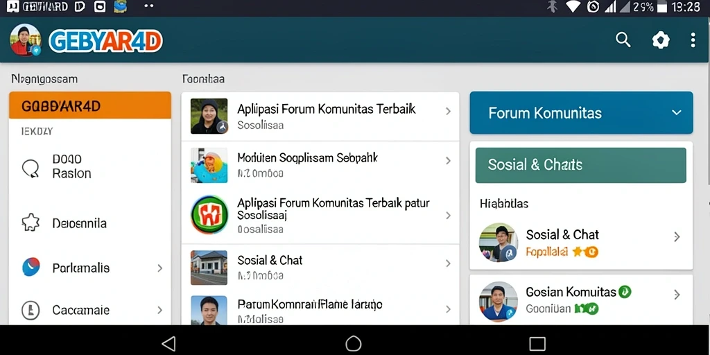 Antarmuka interaktif dan fitur menarik Forum Komunitas GEBYAR4D.