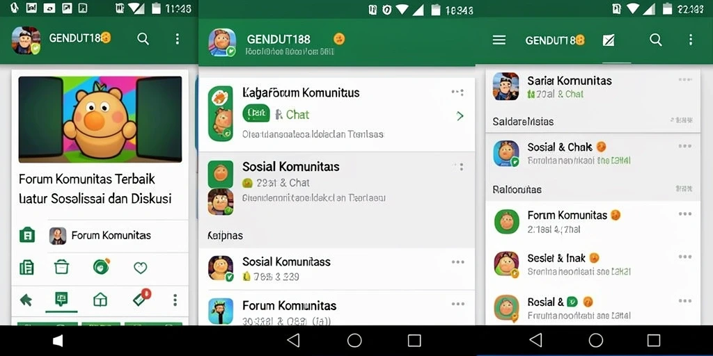 Antarmuka GENDUT188 yang menarik untuk forum komunitas.