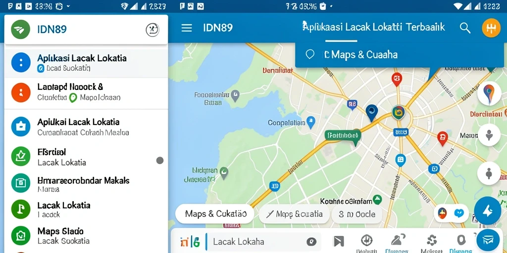 Antarmuka aplikasi Lacak Lokasi IDN89 yang informatif dan praktis.