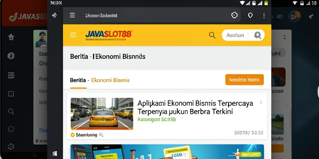 Antarmuka aplikasi JAVASLOT88 yang informatif dan menarik.