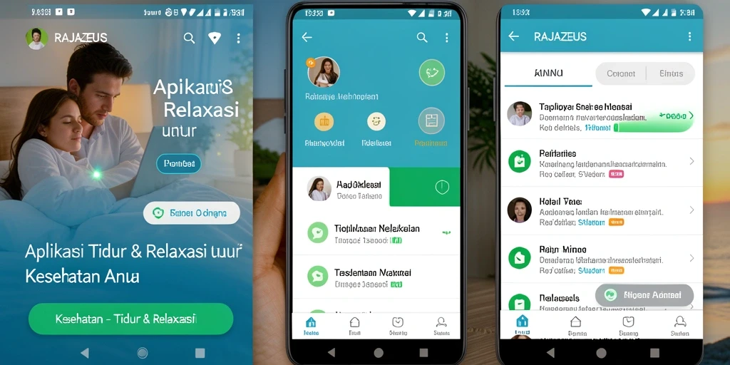 Antarmuka RAJAZEUS yang menenangkan dan fungsional.