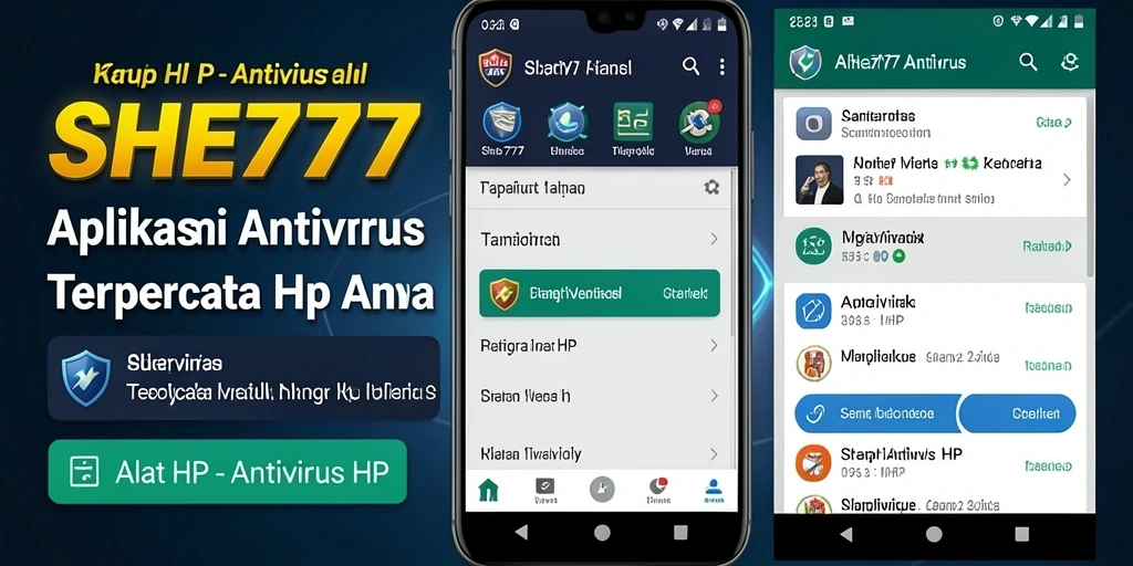 Antarmuka SHE777 yang bersih dan mudah digunakan untuk pemindaian antivirus.