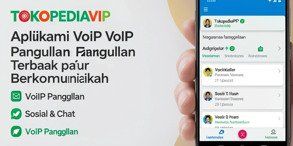 Tampilan antarmuka aplikasi TOKOPEDIAVIP saat melakukan panggilan VoIP.
